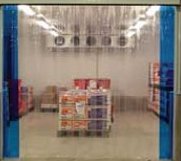 Plastic strip curtains for walkin cold rooms